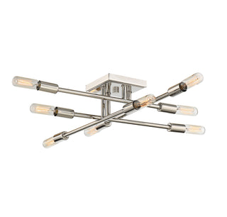 Lyrique 8-Light Ceiling Light in Polished Nickel