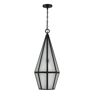 Peninsula 1-Light Outdoor Hanging Lantern in Matte Black