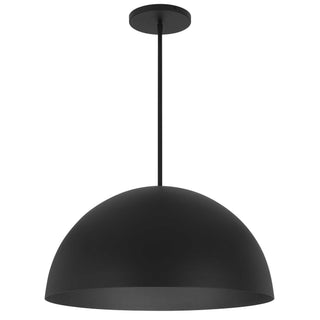 Half Round 23 Inch Outdoor / Indoor Pendant in Black
