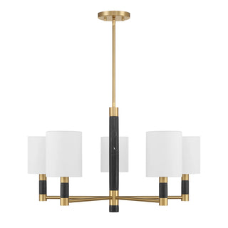Conrad 5-Light Chandelier in Warm Brass