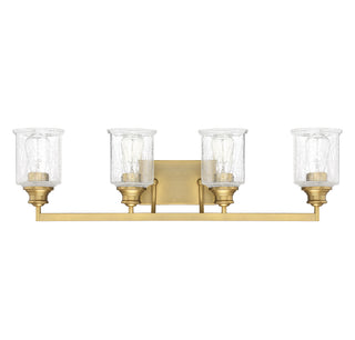 Hampton 4-Light Bathroom Vanity Light in Warm Brass