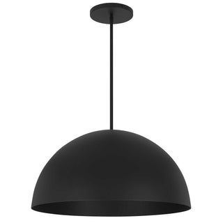 Half Round 23 Inch Outdoor / Indoor Pendant in Black