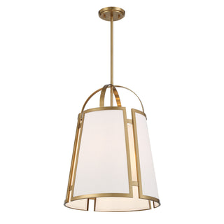 Chartwell 4-Light Pendant in Warm Brass