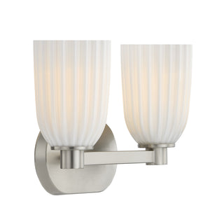 Baldwin 2-Light Bathroom Vanity Light in Satin Nickel