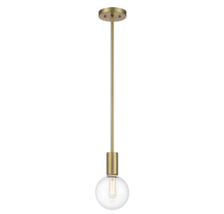 Wright 1-Light Mini-Pendant in Warm Brass