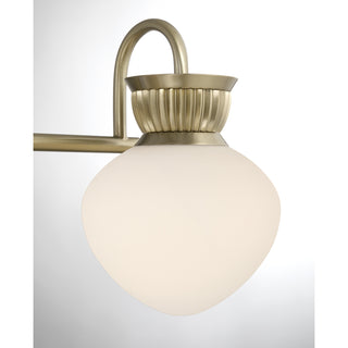Melbourne 3-Light Bathroom Vanity Light in Noble Brass