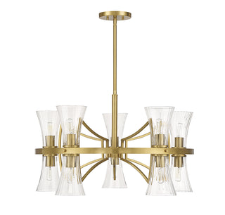Bennington 10-Light Chandelier in Warm Brass