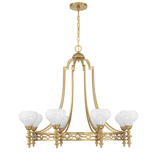 Allston 8-Light Chandelier in Warm Brass