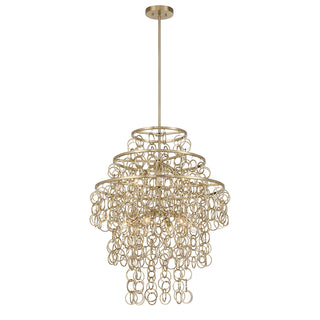 Setentas 9-Light Pendant in Noble Brass by Breegan Jane