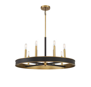 Chaucer 8-Light Chandelier in Warm Brass