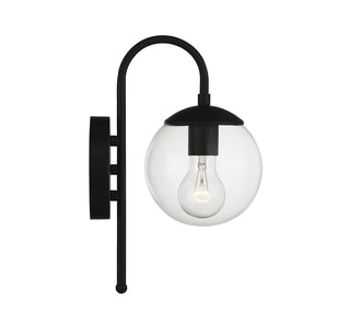 1-Light Outdoor Wall Lantern in Matte Black