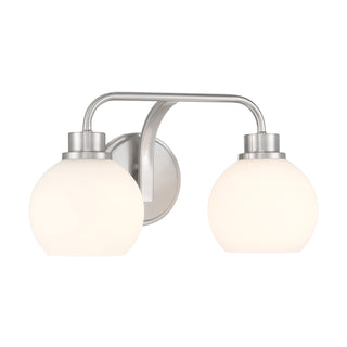 2-Light Bathroom Vanity Light in Brushed Nickel