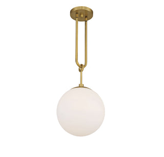 Becker 1-Light Pendant in Warm Brass