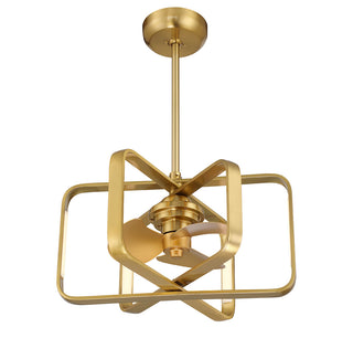 Lynx LED Fan D'Lier in Warm Brass