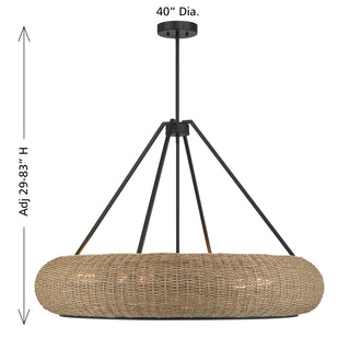 Gaia 6-Light Pendant in Matte Black by Breegan Jane