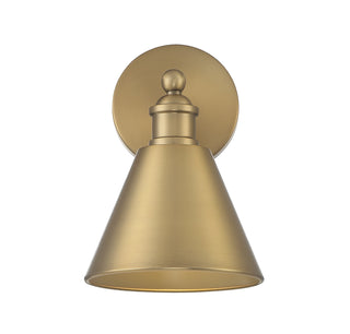 1-Light Wall Sconce in Natural Brass