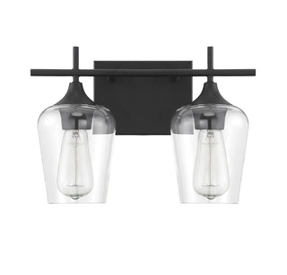 Octave 2-Light Bathroom Vanity Light in Black