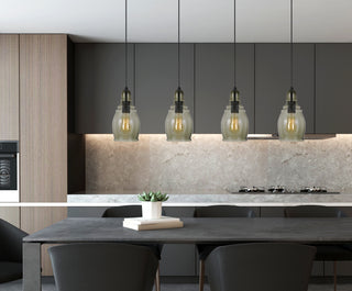 60W Accera Rippled Glass Pendant