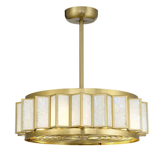 Gideon 4-Light LED Fan D'Lier in Warm Brass