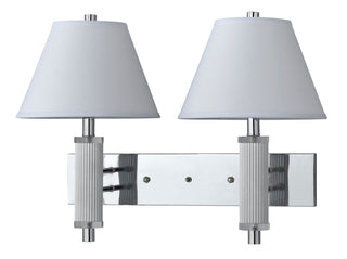19" Tall Metal Wall Lamp in Chrome