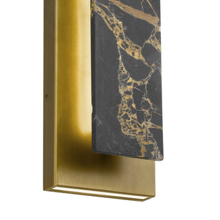 Zoey 18 Inch Outdoor Wall Sconce in Antique Brass