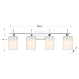 4-Light Bathroom Vanity Light in Chrome
