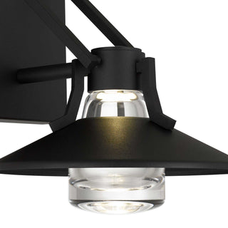 Radiant 9 Inch Outdoor  Wall Sconce in Sand Black Finish