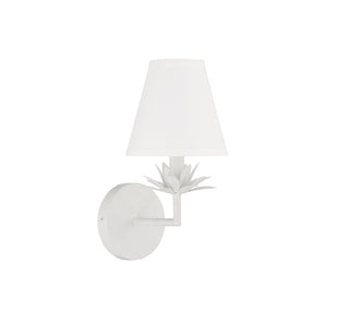 1-Light Wall Sconce in White