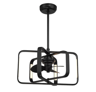 Lynx LED Fan D'Lier in Matte Black