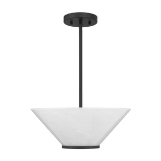 Blair 3-Light Convertible Semi-Flush or Pendant in Matte Black