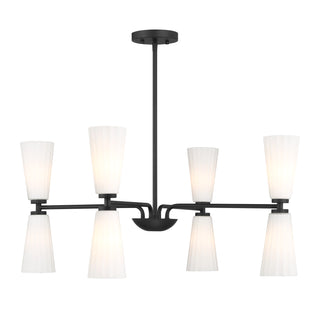 8-Light Chandelier in Matte Black