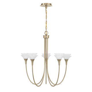 Florena 5-Light Chandelier in Noble Brass by Breegan Jane