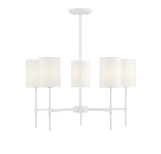 5-Light Chandelier in Bisque White