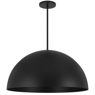 Half Round 31 Inch Outdoor / Indoor Pendant in Black