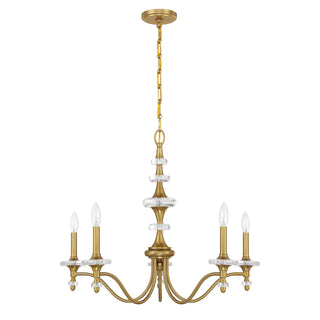 Champlain 5-Light Chandelier in Warm Brass