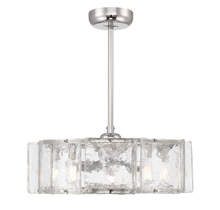 Genry 5-Light LED Fan D'Lier in Polished Nickel