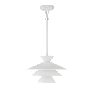 1-Light Pendant in White