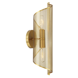Hillbourne 2-Light Wall Sconce in Warm Brass