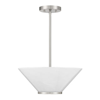Blair 3-Light Convertible Semi-Flush or Pendant in Satin Nickel