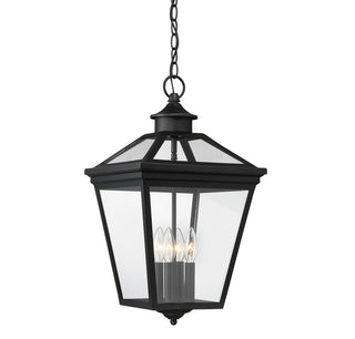 Ellijay 4-Light Outdoor Hanging Lantern in Black