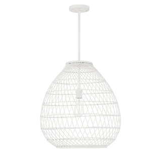 Maya 1-Light Pendant in Bisque White