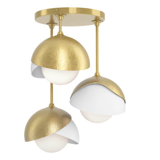 Brooklyn 3-Light Double Shade Semi-Flush