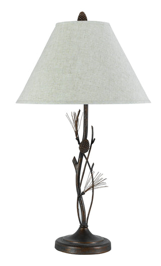 150W 3 Way Pine Twig Wrought Iron Table Lamp