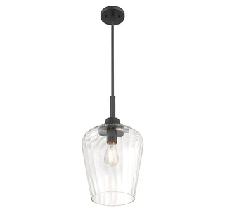 Carlton 1-Light Pendant in Matte Black
