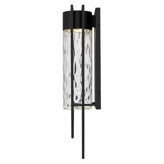 2 Step 25 Inch Outdoor Wall Sconce in Sand Black Finish