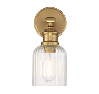 1-Light Wall Sconce in Natural Brass