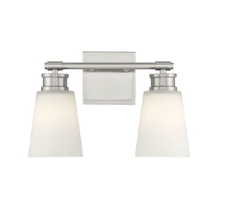 2-Light Bathroom Vanity Light in Brushed Nickel