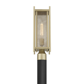 Jacobs 1-Light Outdoor Post Lantern in Serene Brass