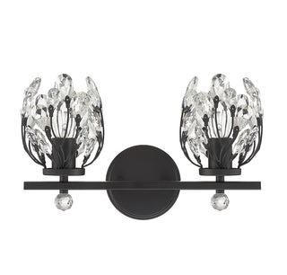 Moreno 2-Light Bathroom Vanity Light in Matte Black