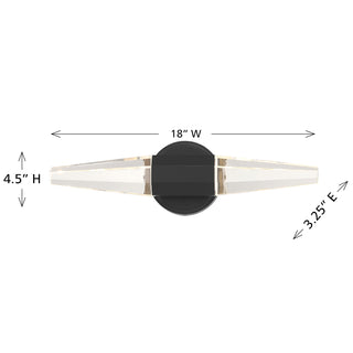 Beaumont LED Bathroom Vanity Light in Black Lustre